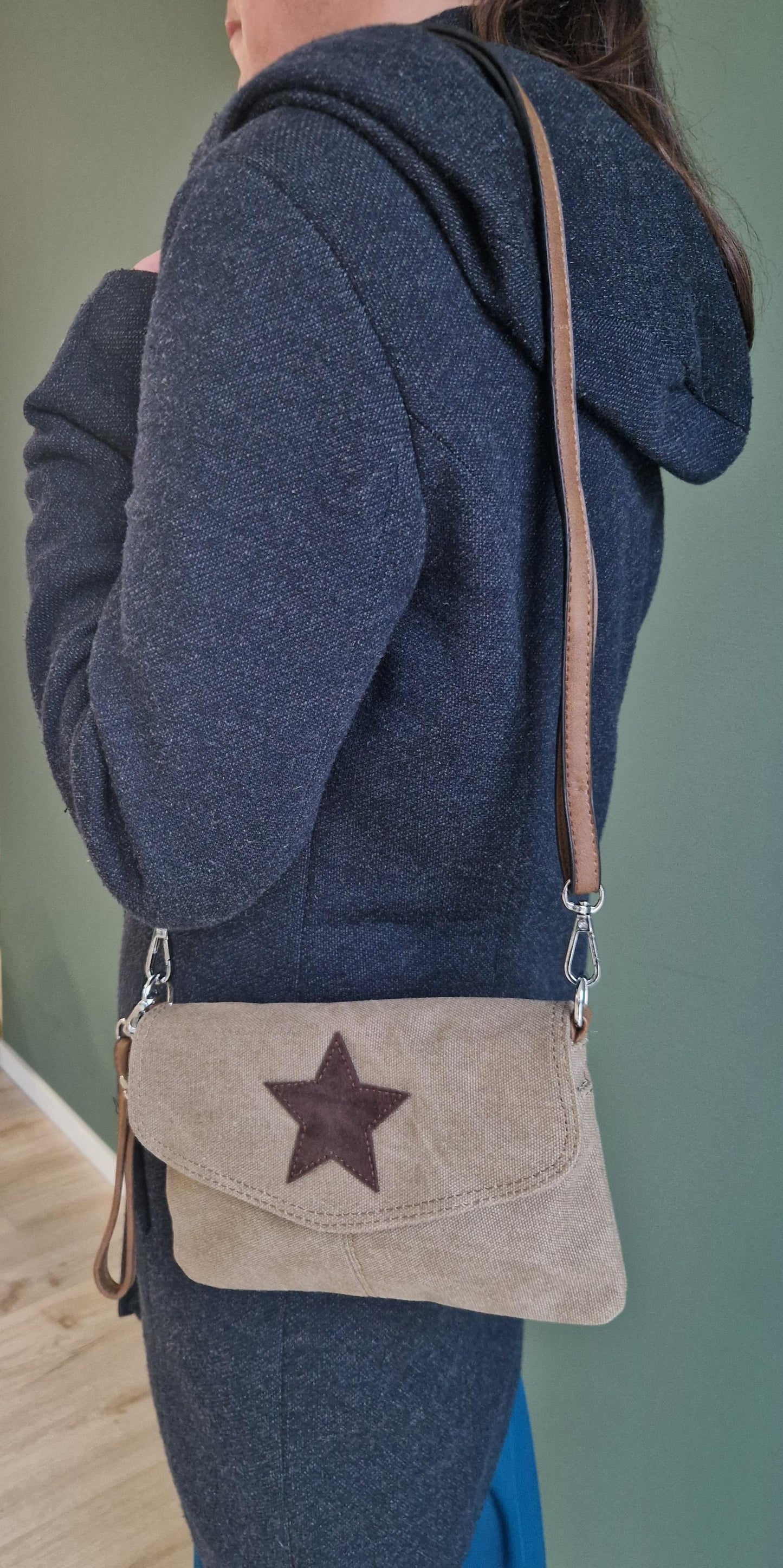 Dames Schoudertas Morgenster Khaki