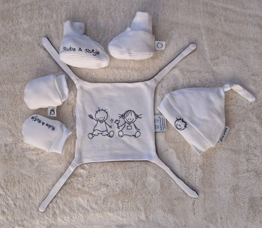 Rube & Rutje Cadeau Set Wit/Grijs +