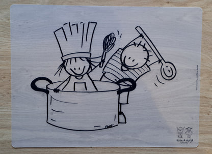 Rube & Rutje Kanibaal vInkleurbare Placemate