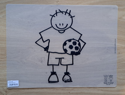 Rube & Rutje Voetbal Inkleurbare Placemate
