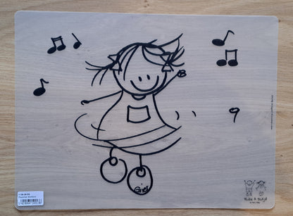 Rube & Rutje Dansende Rutje Inkleurbare Placemate