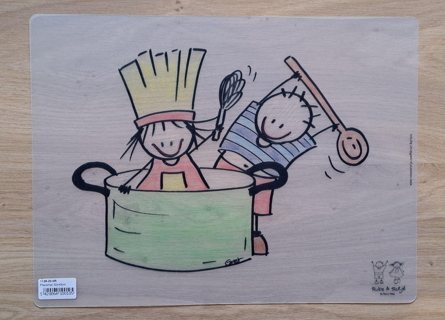 Rube & Rutje Cowboy Inkleurbare Placemate